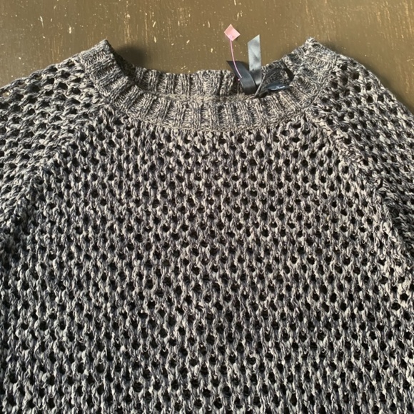 Willi smith zip back cotton weave sweater. . Never worn. Dark geay - Picture 3 of 4